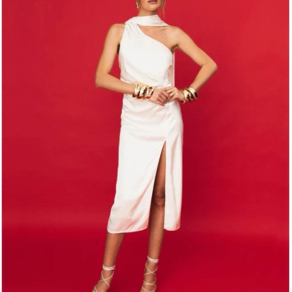 Few mods white scarf dress